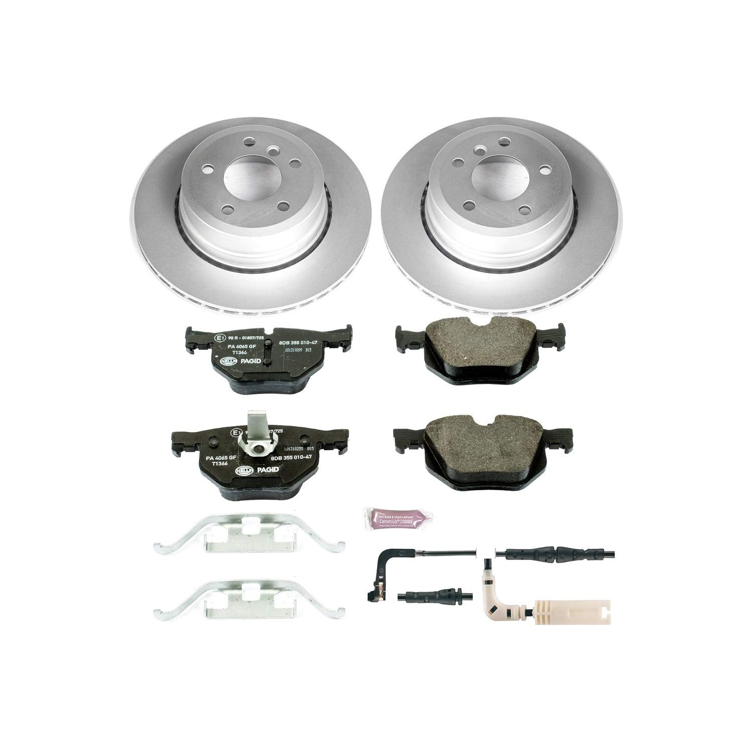Power Stop ESK5491 Euro-Stop Rear Brake Kit and 1 Rear Sensor Wire For BMW 525xi, BMW 5, BMW 528i xDrive, BMW 5, BMW 530xi, BMW 535i xDrive, BMW 5 [Model Specific]