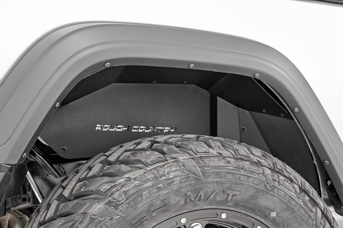Rough Country Inner Fenders Rear for 2018-2023 Jeep Wrangler JL - 10498A Black