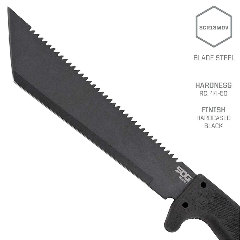 10 in. SOGfari Machete, Kraton, Tanto Plain