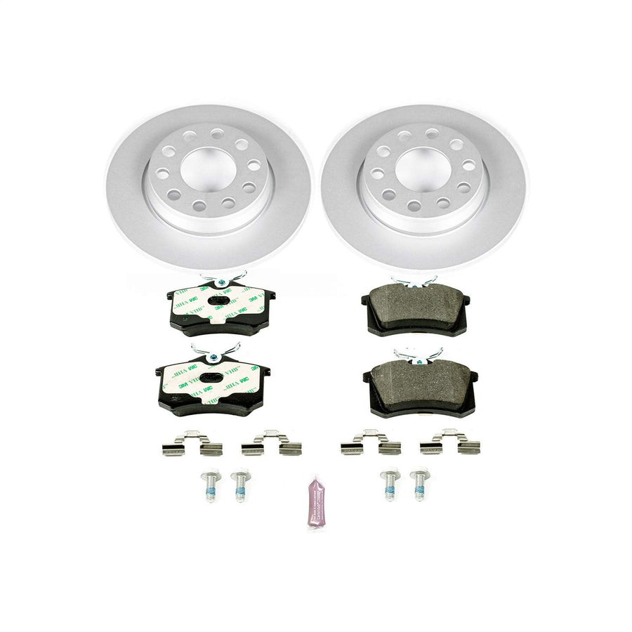 Power Stop ESK3109 Euro-Stop Rear Brake Kit For Audi A4 2002-2006, Audi A4 Quattro 2002-2006 [Model Specific]