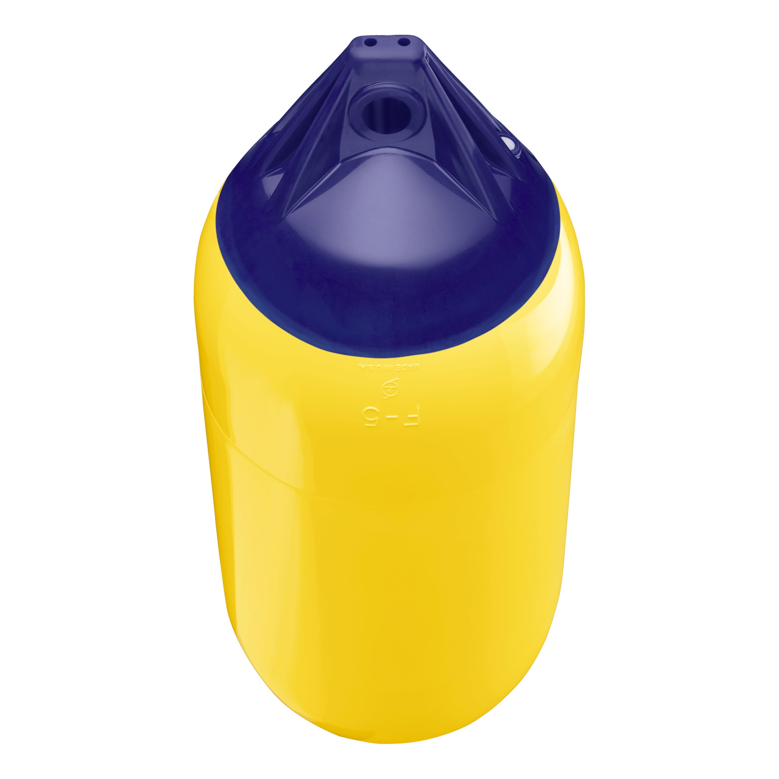 Polyform F-5 Standard Boat Fender F-Series - Blue Ropehold - Yellow