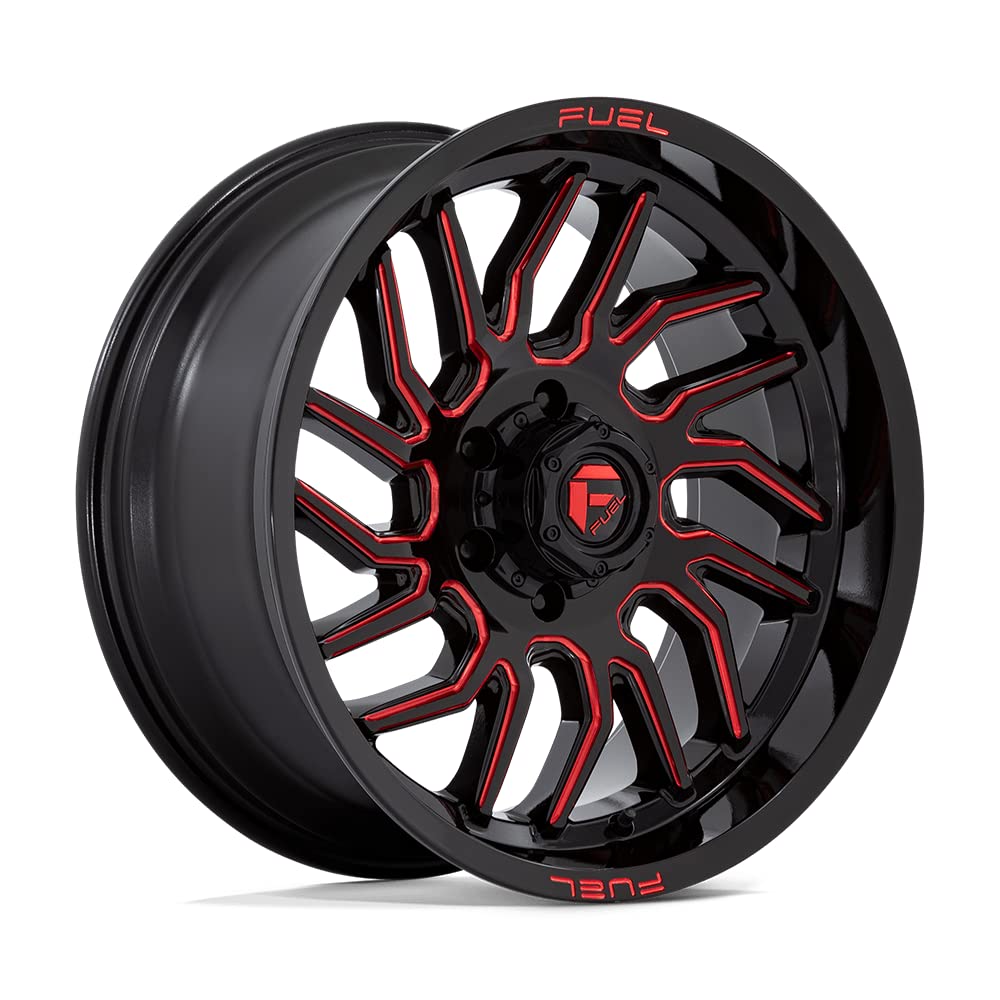 D808 HURRICANE FUEL OFF-ROAD 20X9, 6X135, 5.04, 1mm GLOSS BLACK MILLED RED TINT - D80820908950