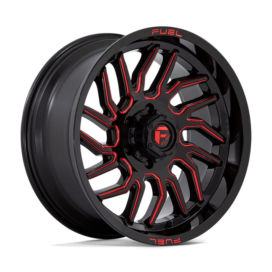 D808 HURRICANE FUEL OFF-ROAD 20X9, 6X135, 5.04, 1mm GLOSS BLACK MILLED RED TINT - D80820908950