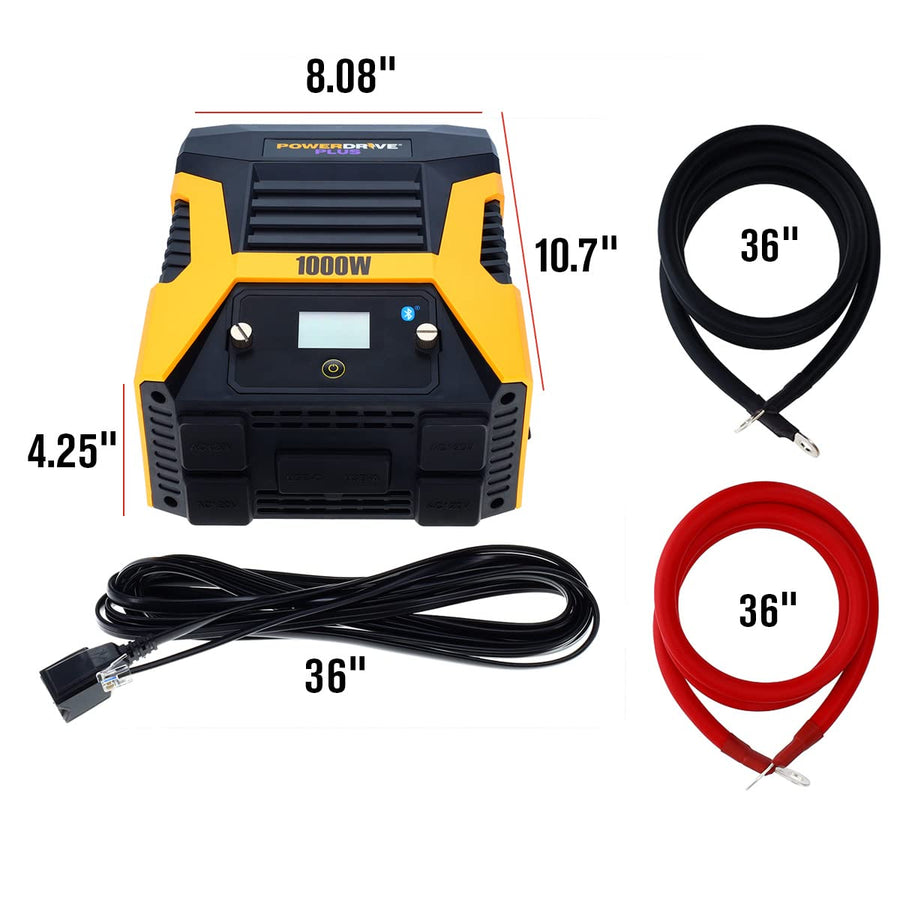 1000 Watt PowerDrive Plus PWD1000P Wireless Power Inverter with Bluetooth(R) Technology and Remote Control