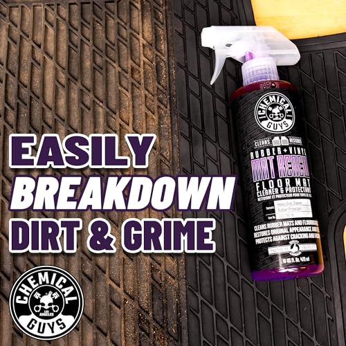 Chemical Guys Rubber and Vinyl Mat Renew Car Floor Cleaner & Protectant - Cleans & Restores Liners, Running Boards, Safe for Cars, Trucks, SUVs, and More - 16 oz