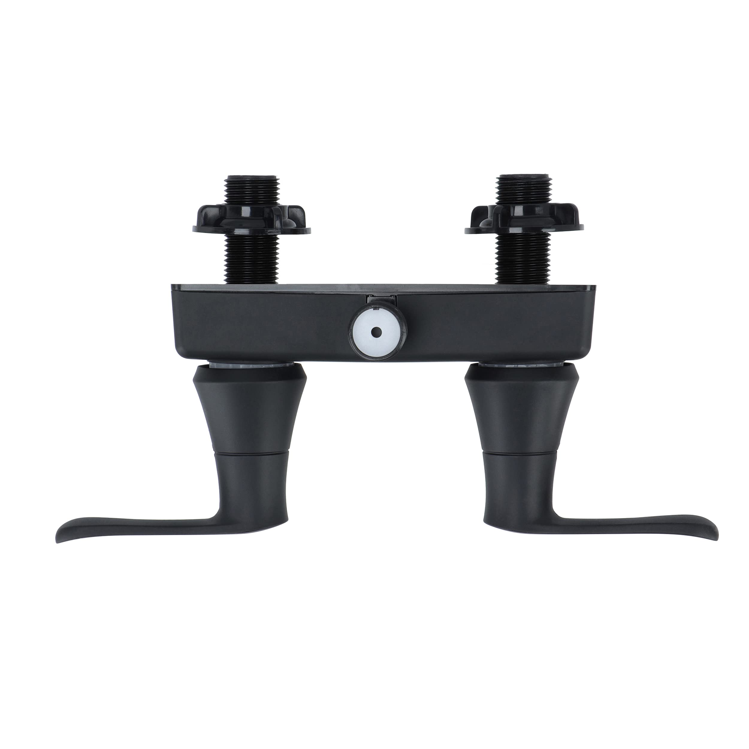 Double Lever Empire Faucets Shower Valve, 1pc - Matte Black RV Bathroom Faucet Valve, Non-Metallic with Vacuum Breaker