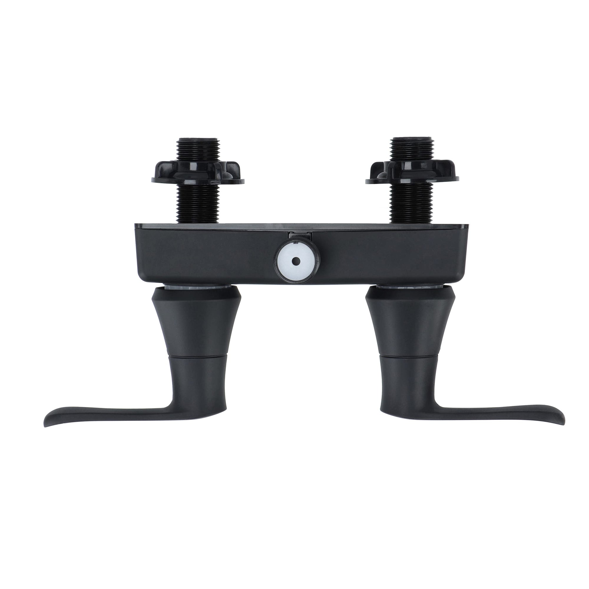 Double Lever Empire Faucets Shower Valve, 1pc - Matte Black RV Bathroom Faucet Valve, Non-Metallic with Vacuum Breaker