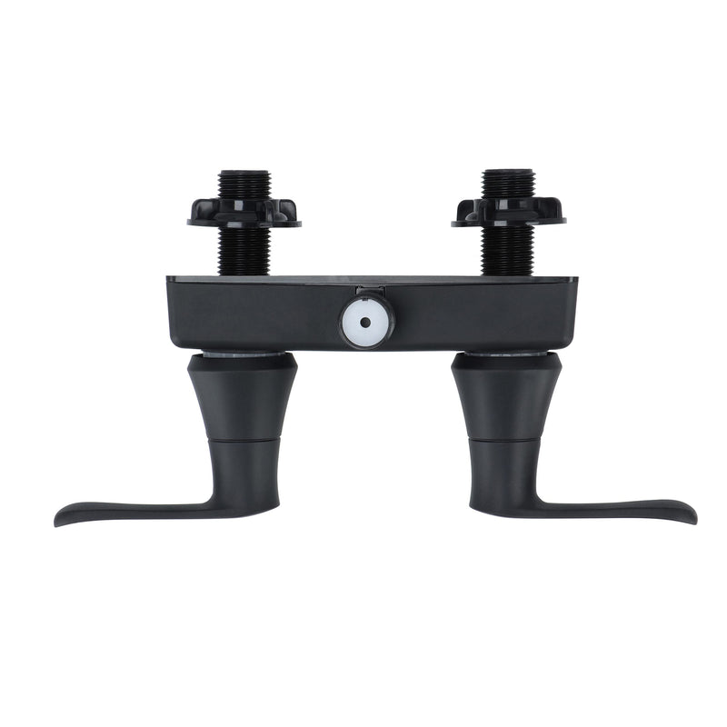 Double Lever Empire Faucets Shower Valve, 1pc - Matte Black RV Bathroom Faucet Valve, Non-Metallic with Vacuum Breaker