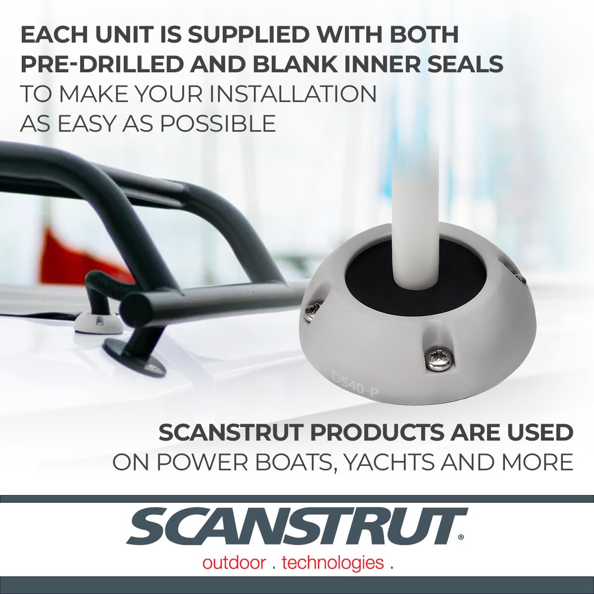 Scanstrut Large DS40-P Cable Seal - Plastic, White