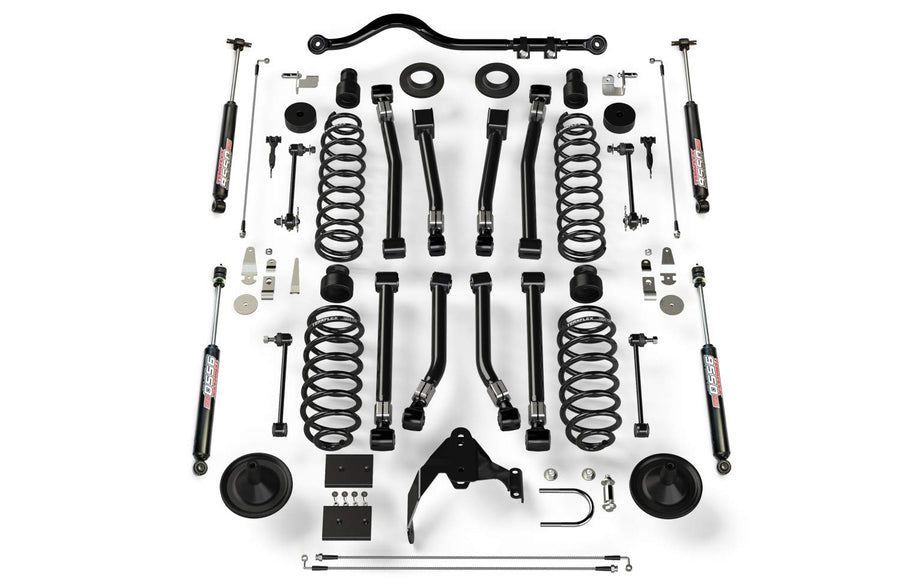 4” Lift Suspension System Teraflex JK w/ 8 Alpine Flexarms, Track Bar, & 9550 VSS Shocks