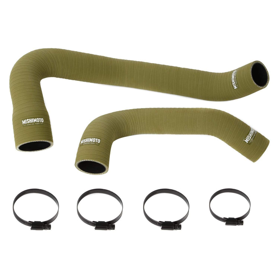 Mishimoto Silicone Water Hose Kit MMHOSE-WR6-97OD Compatible With Jeep Wrangler 6Cyl 1997-2006 Olive Drab