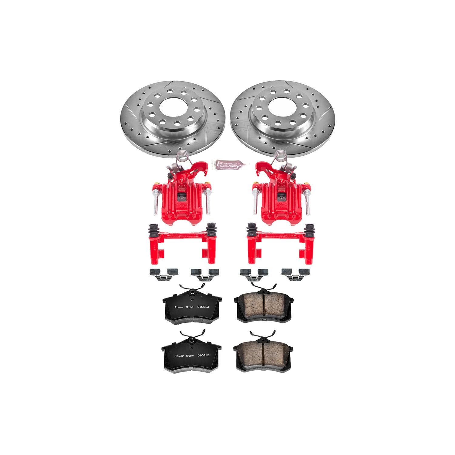 Power Stop Z23 Evolution Sport Performance 1-Click Brake Kit with Caliper For A4 Audi 2002-2006 | Audi A4 Quattro 2002-2006 [Vehicle Specific]