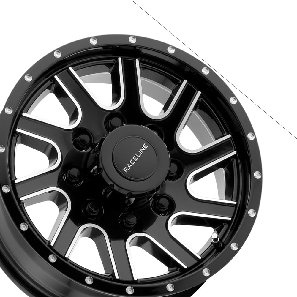 Raceline Wheels Twisted 820M Satin Black Wheel (16 x 6. inches /8 x 165 mm, 0 mm Offset)