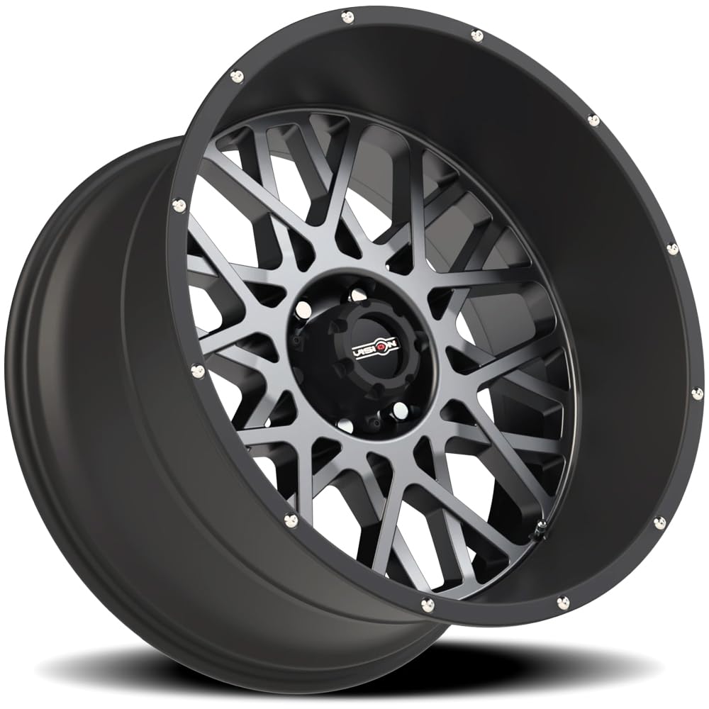 Rocker Vision 20x9 Gray Black Wheel / Rim 6x5.5 with a 10mm Offset and a 106.2 Hub Bore. Partnumber 412-2983ABL10