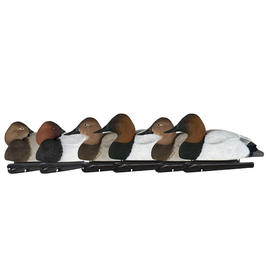 Topflight Avian X Canvasbacks Decoys Replicated Real Duck Bird Pack, Weight Forward Swim Keel Realistic Movement Design, Set of 6, Multicolor