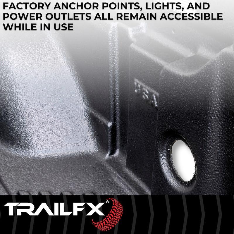 Trailfx F8U99X Bed Liner, Drop-in, Under Rail, Black, High-Density Polyethylene, with Tailgate Liner/Hardware, Fits 1999-2016 Ford F-250/ F-350 Super Duty 8 Feet