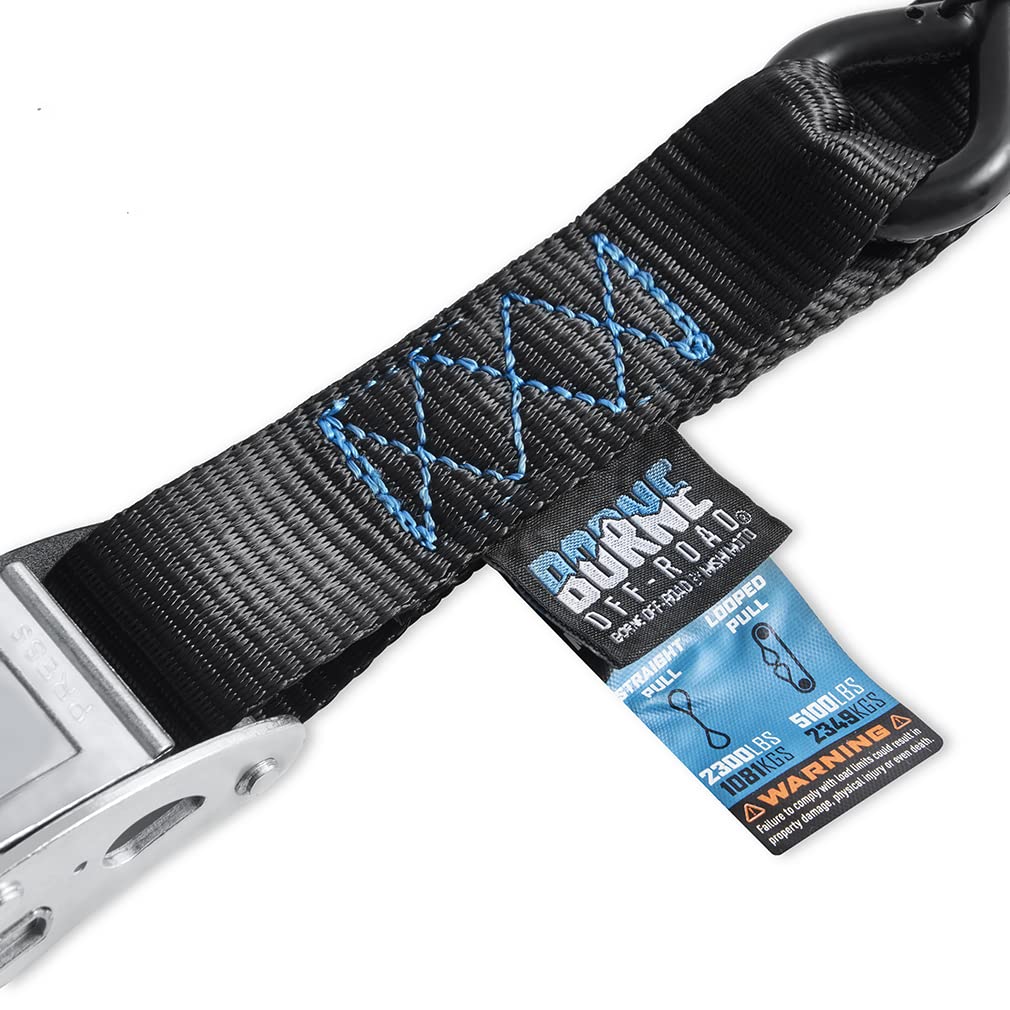 Cambuckle Tie-Down Kit Borne Off-Road (2-Pack), Black