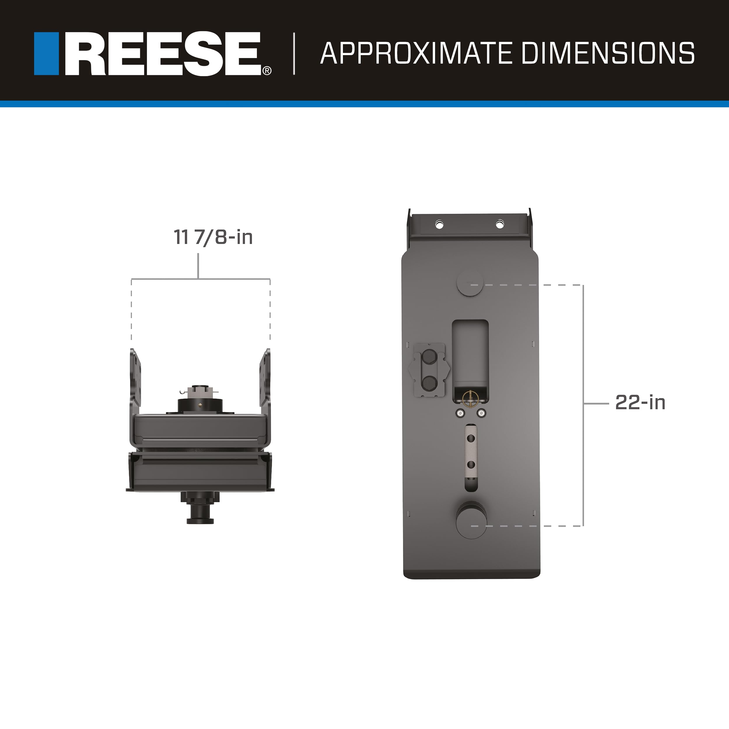 Sidewinder Reese Towpower 69220 5th Wheel Pin Box, 20,000 lbs. Capacity, Fits Lippert (1621, 1716, 0719), Fabex PB 600 Series, Rhino and Turning Point Bolt Hole Patterns