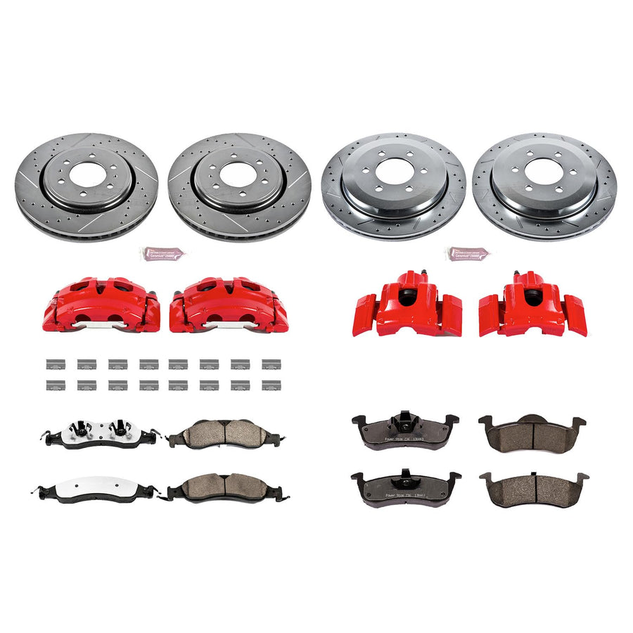 Power Stop Z36 KC4109-36 Brake Kit Front & Rear with Calipers For Ford Expedition 2007-2009, Lincoln Navigator 2007-2009 [Model Specific]