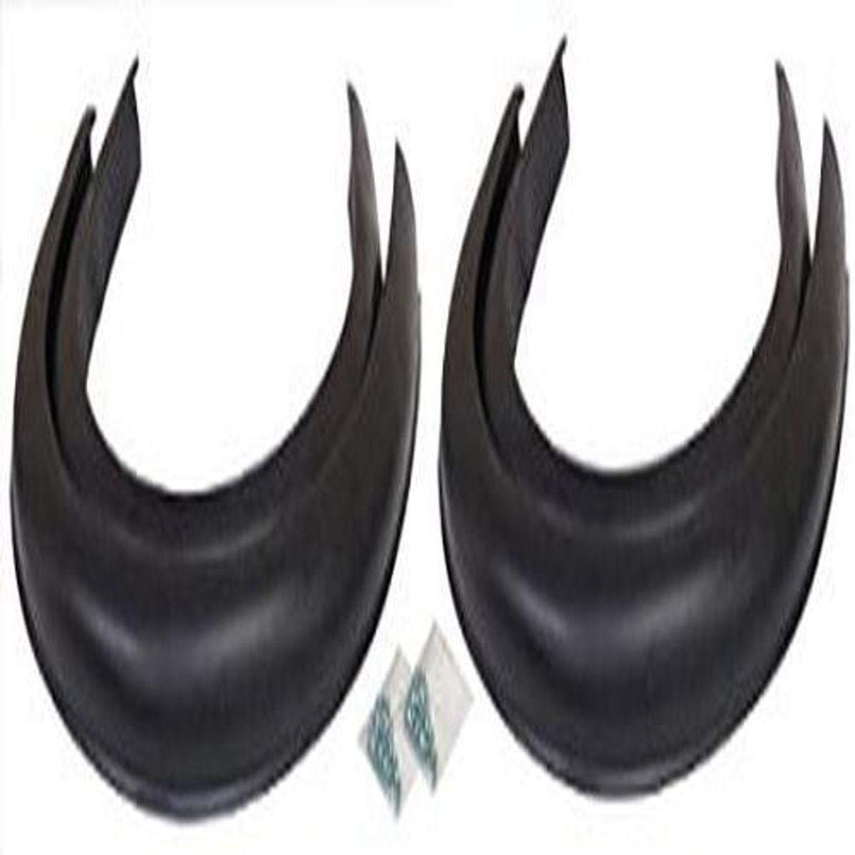 Pacer Performance Flexy Flares 52-206 Black 3-1/4" x 72" Full Coverage Heavy Duty Rubber Fender Extension Kit - 4 Piece