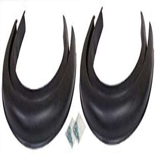 Pacer Performance Flexy Flares 52-206 Black 3-1/4" x 72" Full Coverage Heavy Duty Rubber Fender Extension Kit - 4 Piece