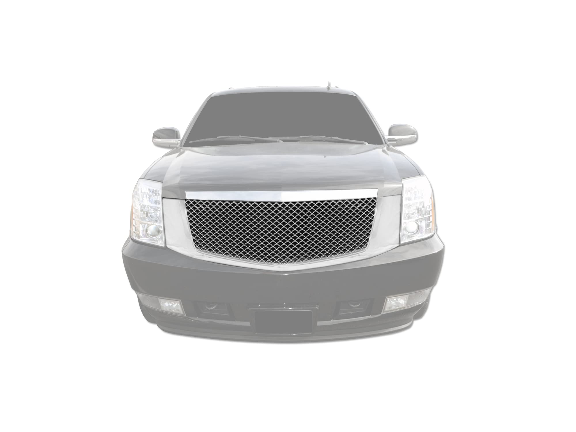 7146945 Armordillo USA Chrome Mesh Front Hood Grille - 2007-2014 Cadillac Escalade