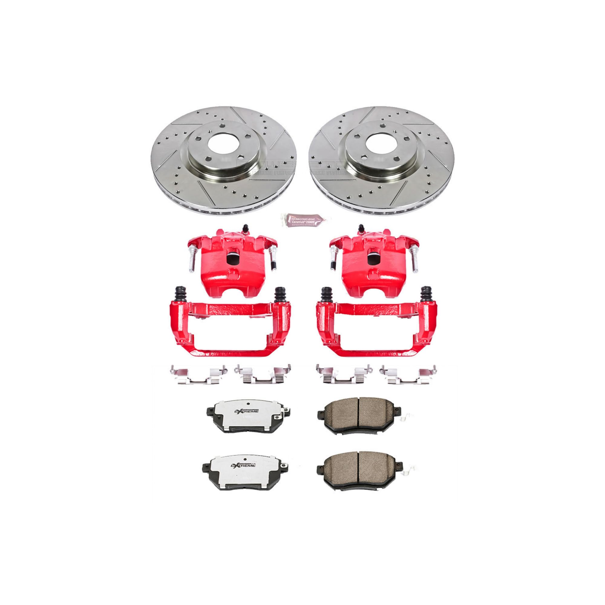 Power Stop Z26 KC116-26 Front Street Warrior Brake Kit Nissan For Nissan Maxima 2007-2008 [Model Specific]