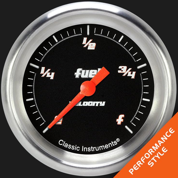 Velocity Classic Instruments Black 2 5/8" Fuel Pressure Gauge VS309BAPF