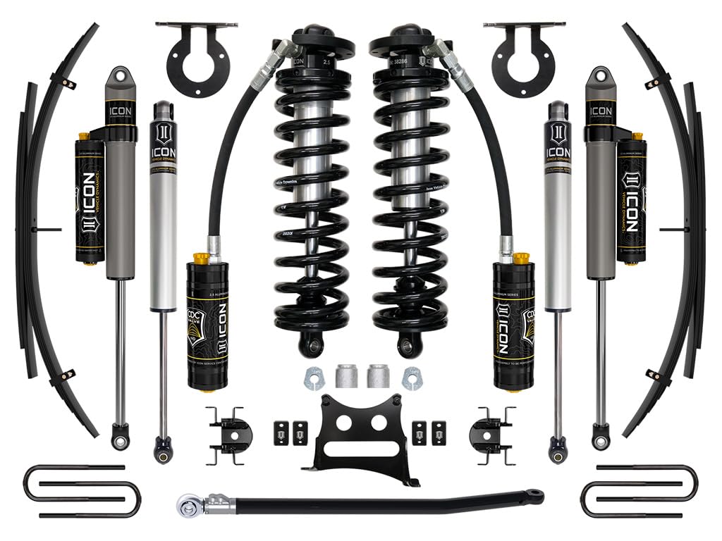 Ford F250/F350 ICON 11-16, 2.5-3" Lift, Stage 4 Coilover System w/Leaf Springs