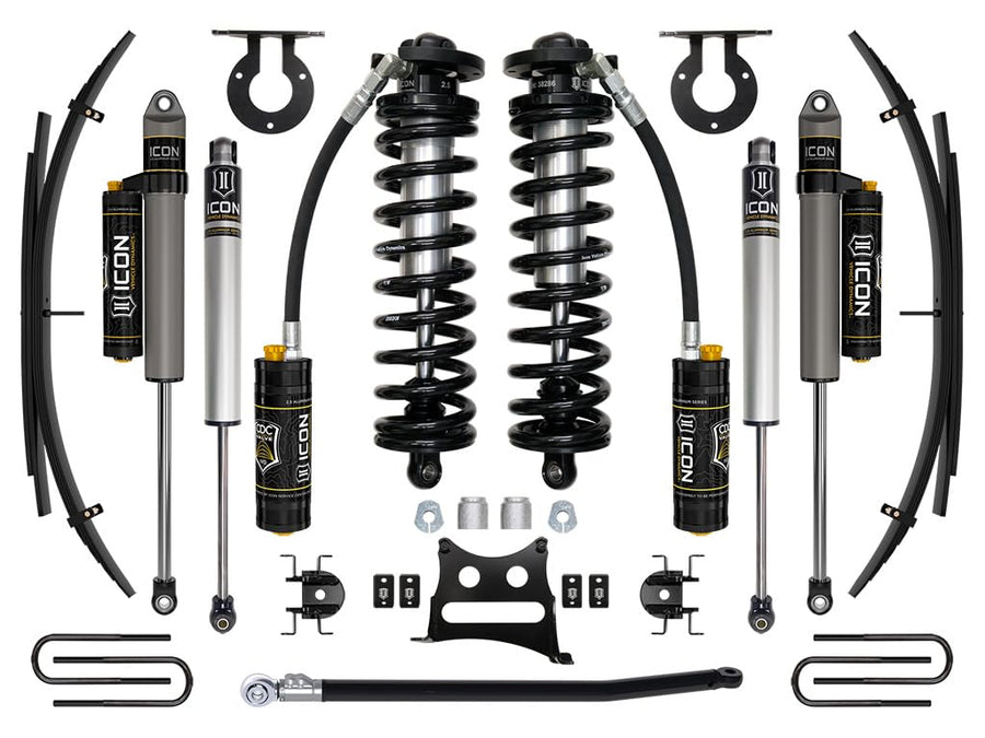 Ford F250/F350 ICON 11-16, 2.5-3" Lift, Stage 4 Coilover System w/Leaf Springs