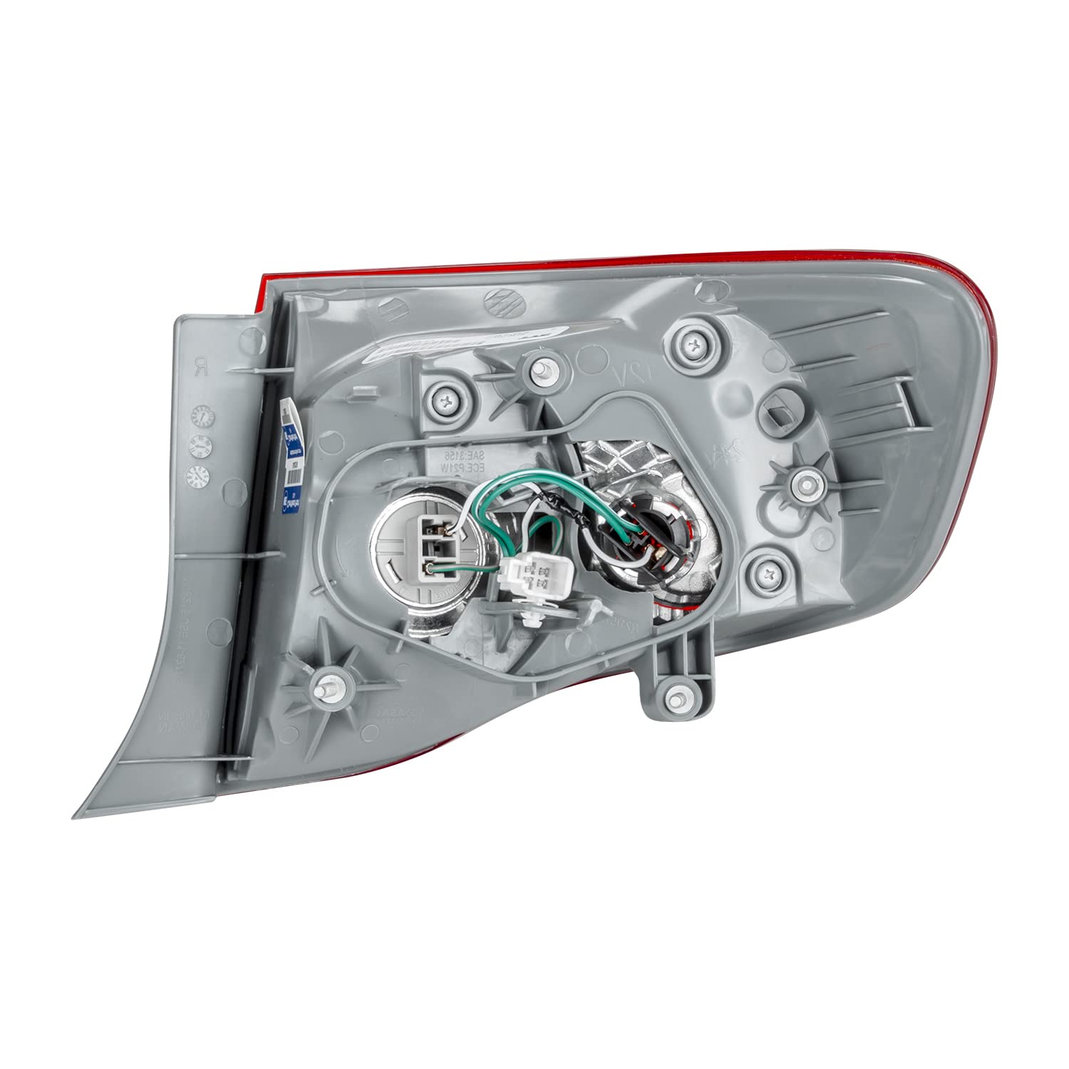 Left TYC Tail Light Assembly Compatible with 2009-2010 Toyota Corolla