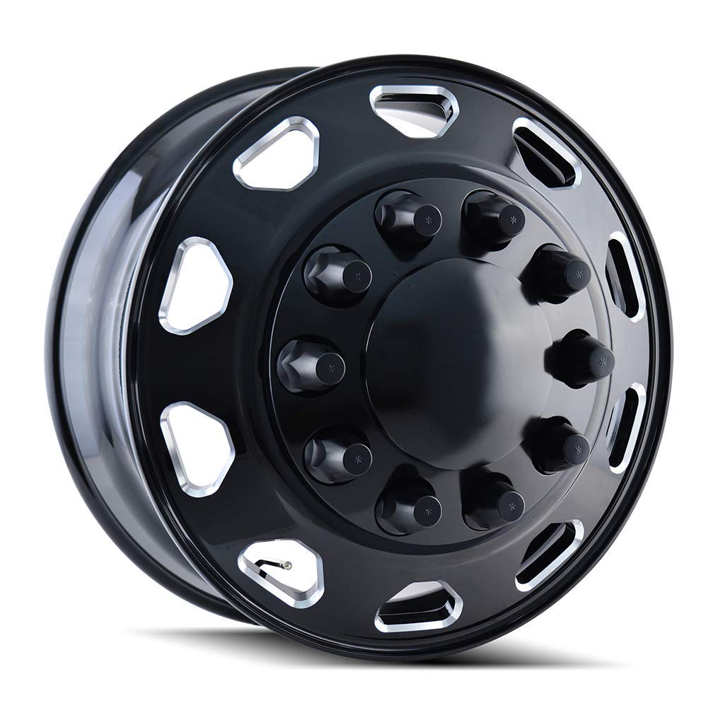IB02 IONBILT FRONT BLACK/MILLED SPOKES Wheel (24.5 x 8.25 inches /10 x 285 mm, 168 mm Offset)