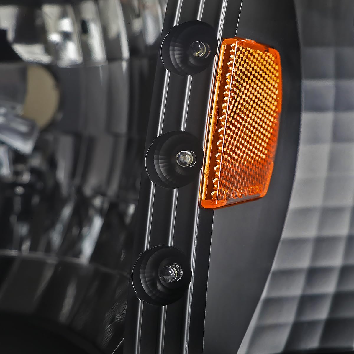 Black Housing SPEC-D TUNING Clear Lens 1PC LED Strip Headlights + Corner Lights Compatible with 1993-1997 Ford Ranger L+R Pair Head Light Lamp Assembly