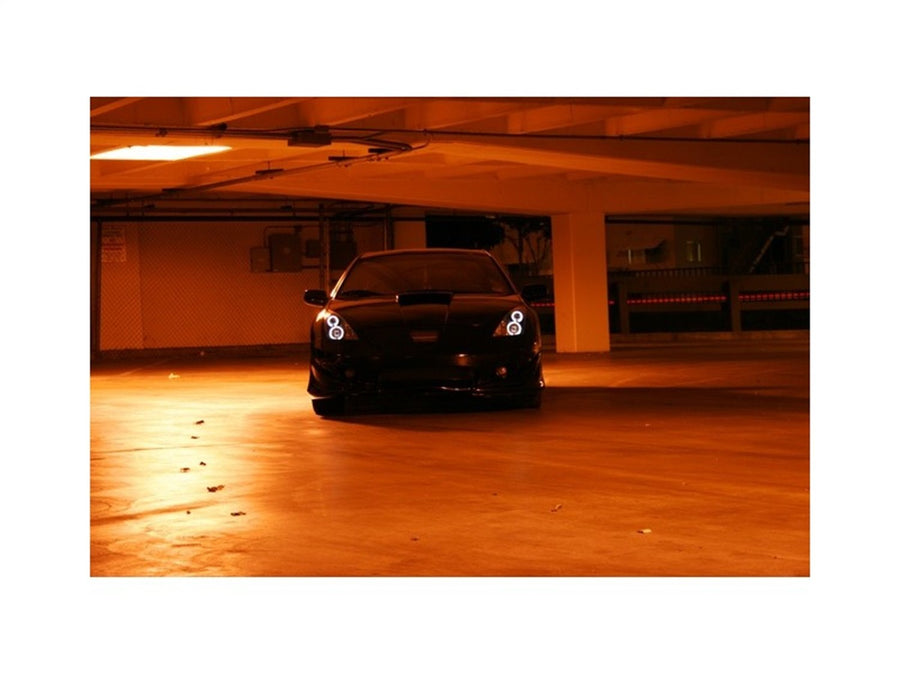 LED Halo Spyder Auto Projector Headlights Black/Clear 5011848