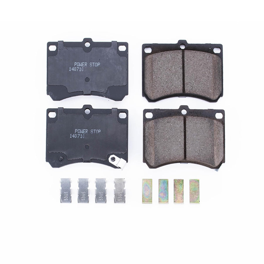 Power Stop Front Brake Kit For Ford Escort 1991-03 |Mazda 323 1990-91 |MX-3 1992-96 |Protege 1990-98 |Mercury Tracer 1991-99 - Brake Pads Ceramic With Installation Hardware, 17-473