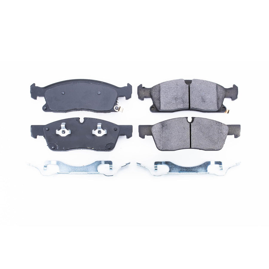 Power Stop Front Brake Kit For 2021-25 Dodge Durango |Jeep Grand Cherokee 2016-21 |Grand Cherokee WK 2022 - Ceramic Brake Pads With Installation Hardware, 17-1904