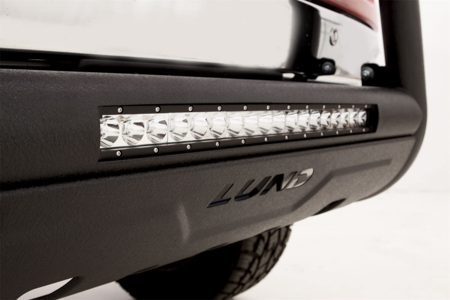 Lund Bull Bar 47121221 with LED Light Bar and Wiring for 2019 Ford Ranger, Black