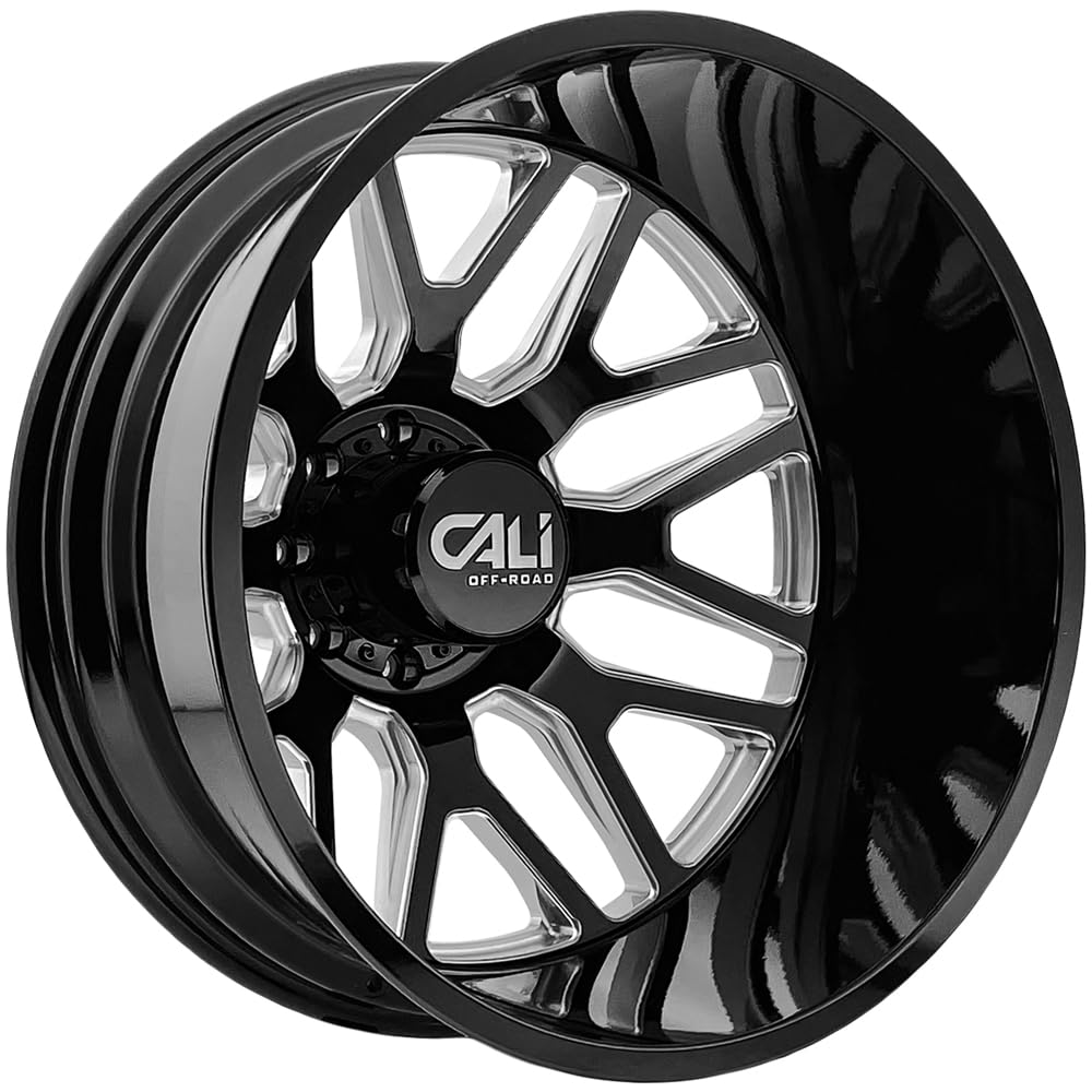OFF-ROAD CALI Invader DUALLY 9115D Gloss Black Milled 22X8.25 8-200 -232MM 142MM