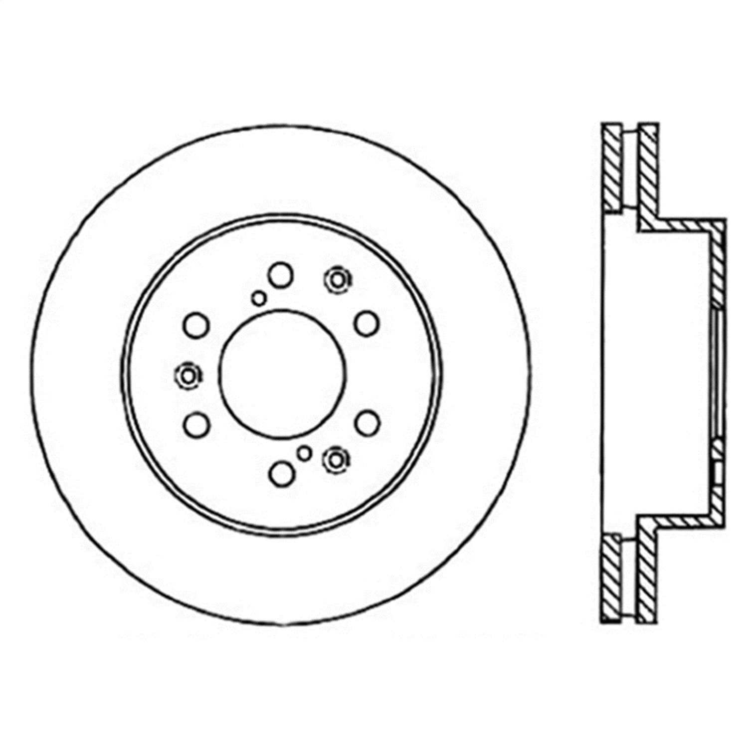 Front Right StopTech 126.66057SR Automotive Replacement Sport Slotted Disc Brake Rotor Fits Select Cadillac Escalade/ESV/EXT, Chevrolet Avalanche/Cheyenne/Express, GMC Sierra/Yukon
