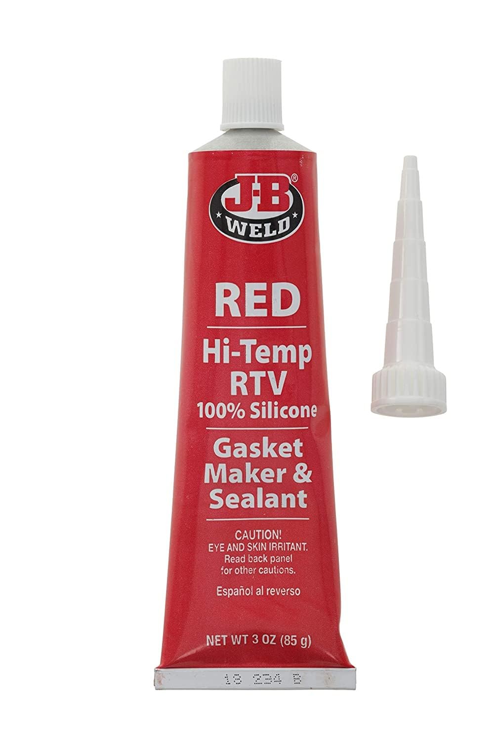 High Temperature J-B Weld 31314 RTV Silicone Gasket Maker and Sealant - Red - 3 oz.