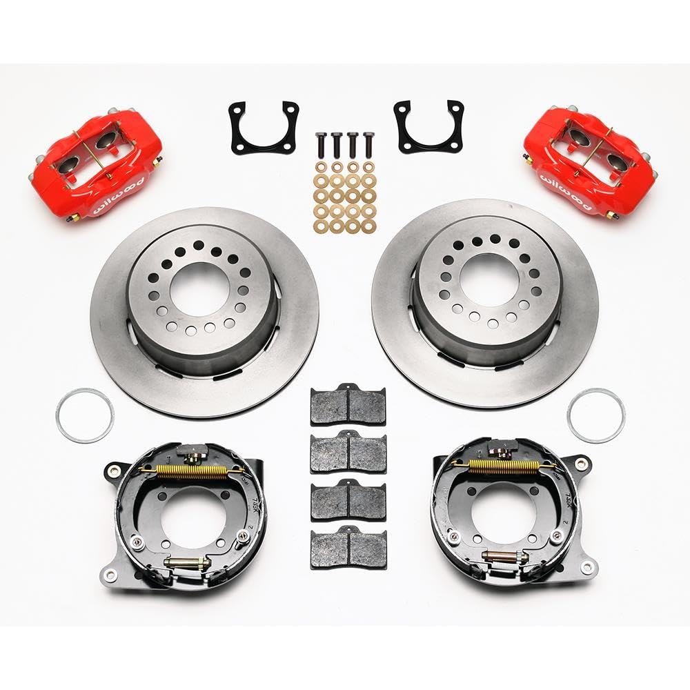 WILWOOD 140-7578-R Park Brake Kit FDL P/S, Red Chevy 12 Bolt-Spec 3.15" Brng