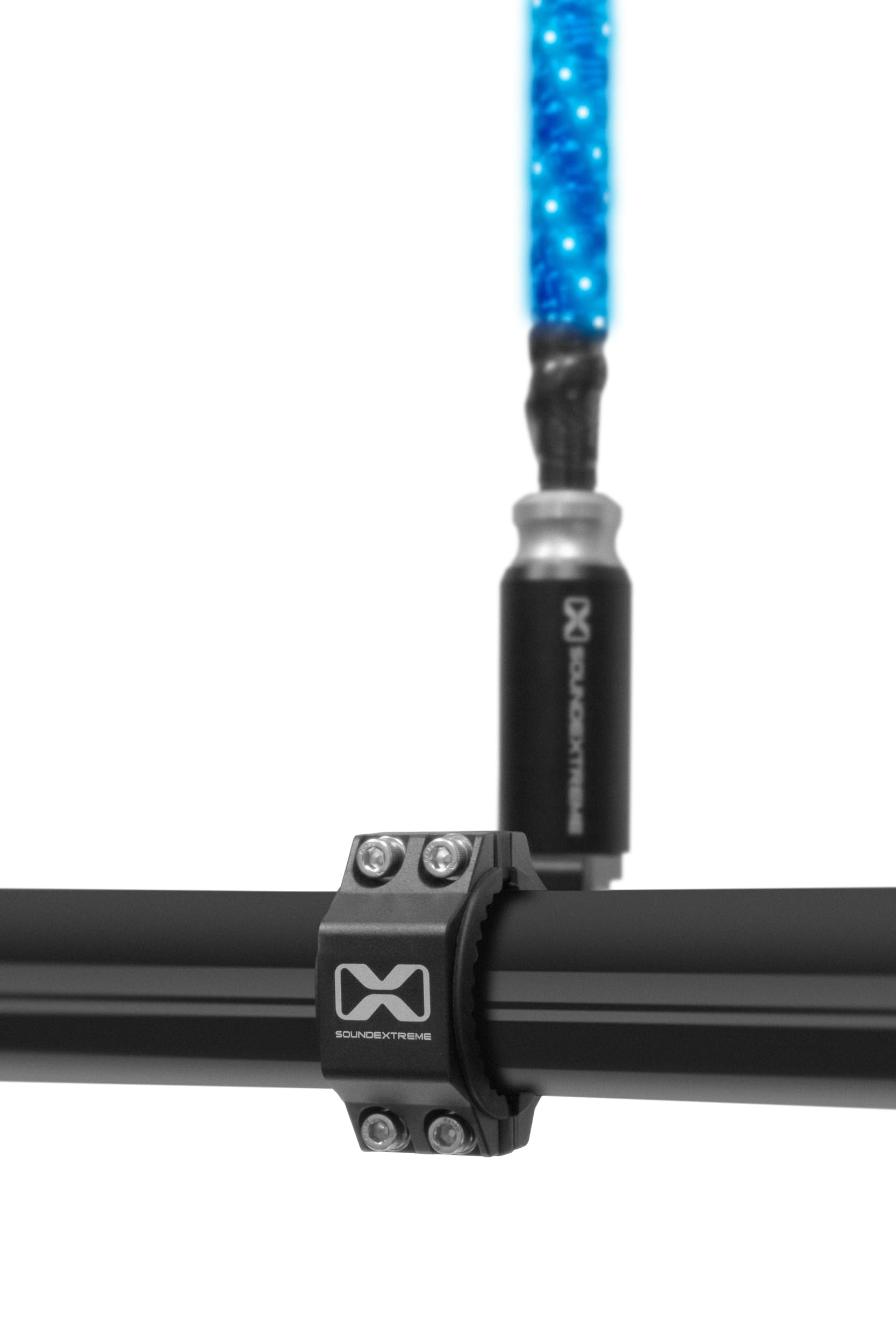 LED Whip Light Mounting Bracket SoundExtreme SE V8 2PC Heavy Duty Aluminum 360 Degree Rotation for 1.75-inch to 2-inch Roll Cage Bar Applications (Set of 2)