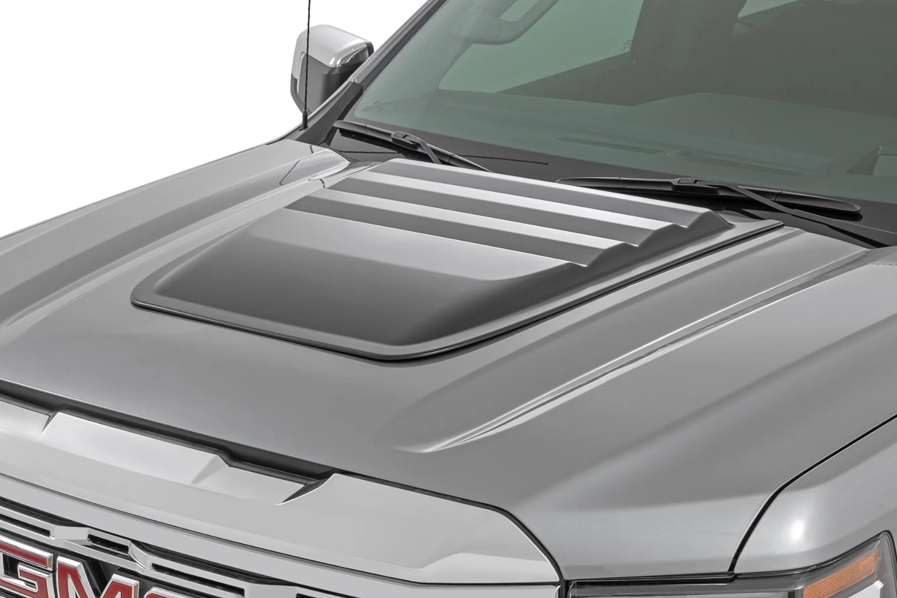 Hood Scoop Rough Country for GMC Sierra 1500 (2019-2026) - Matte Black, Paint-to-Code, Aggressive Style, Precision Fit, No-Drill Install
