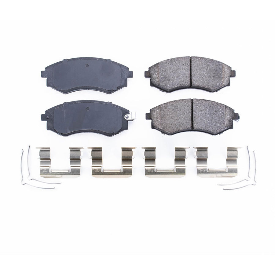 Power Stop Front Brake Kit For Hyundai Elantra 1992-01 |Elantra 2005-06 |Sonata 1989-03 |Tiburon 1997-01 |Kia 17-449 Magentis 2001-02 - Ceramic Brake Pads With Installation Hardware