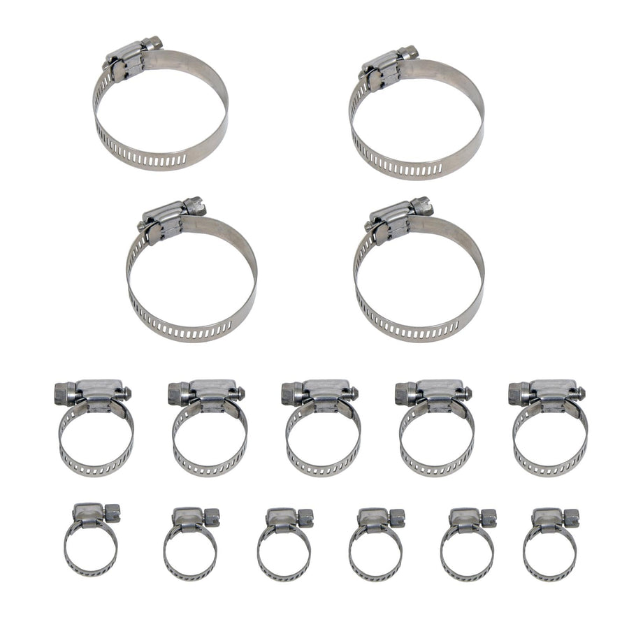8287-SBKF Scott Drake Stainless Steel Hose Clamp Kit FoMoCo Logo