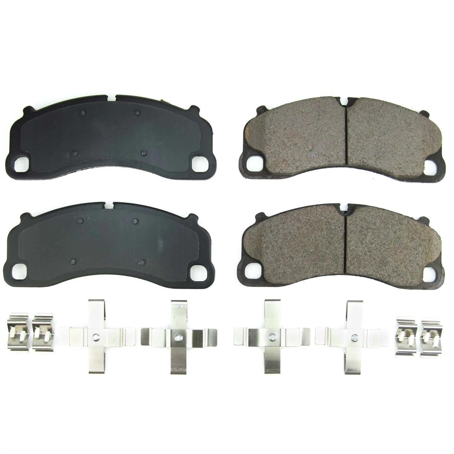 Power Stop Brake Kit Front For Porsche 911 2014-19 |911 2021-24 |Cayman 2016 - Ceramic Brake Pads With Installation Hardware, 17-1741