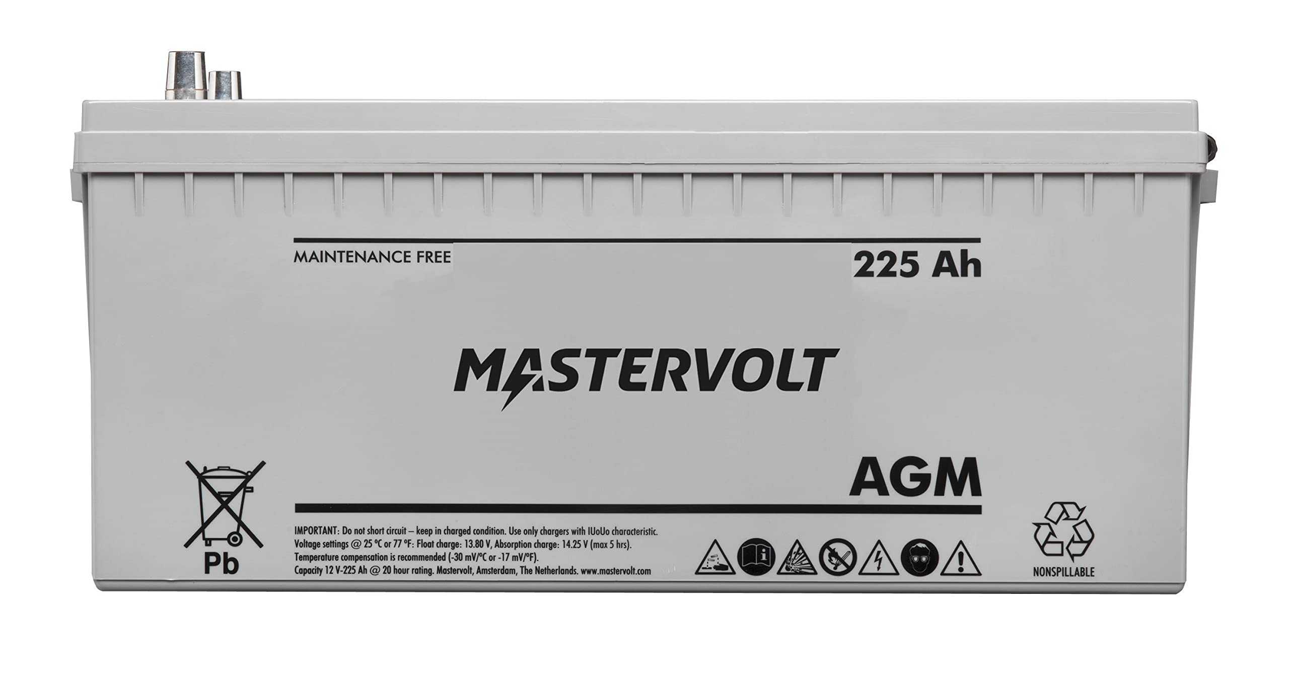 Mv Mastervolt 62002250 12/225 Ah Agm Battery