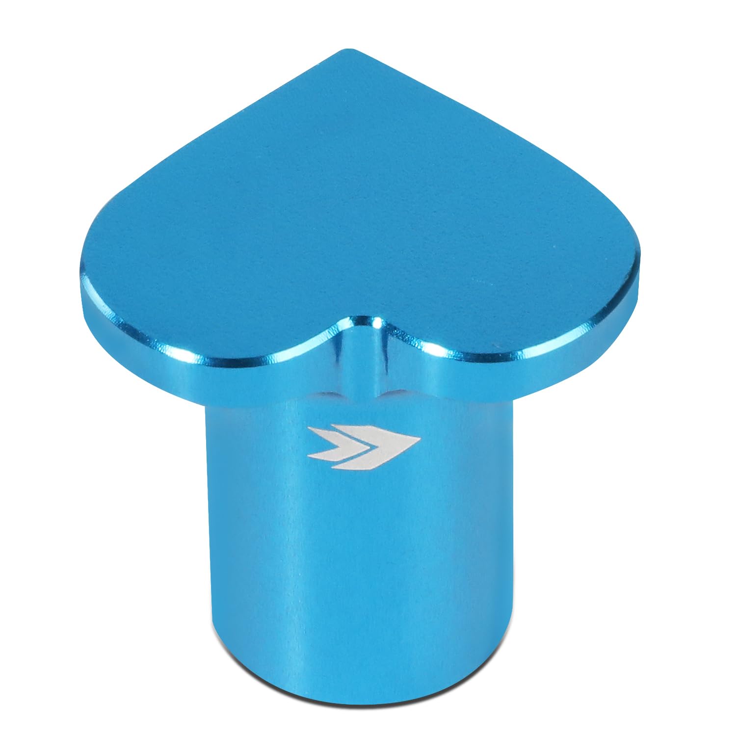 NRG Innovations 6061 Aluminum NRG-DB-H001BL Heart E-Brake Drift Button, Hand Brake Lever Button Compatible with Nissan S13/S14/S15, Blue