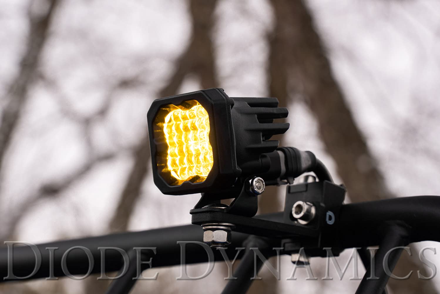 Diode Dynamics SSC1 Sport Standard Yellow LED Pod (one), Spot w/Amber Backlight