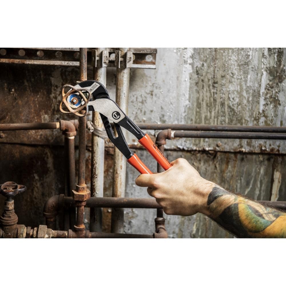Crescent K9 Z2 V-Jaw Dipped Handle Tongue & Groove Pliers - Home Improvement, Mechanic, Plumbing & Repair Hand Tool - 12" - RTZ212V